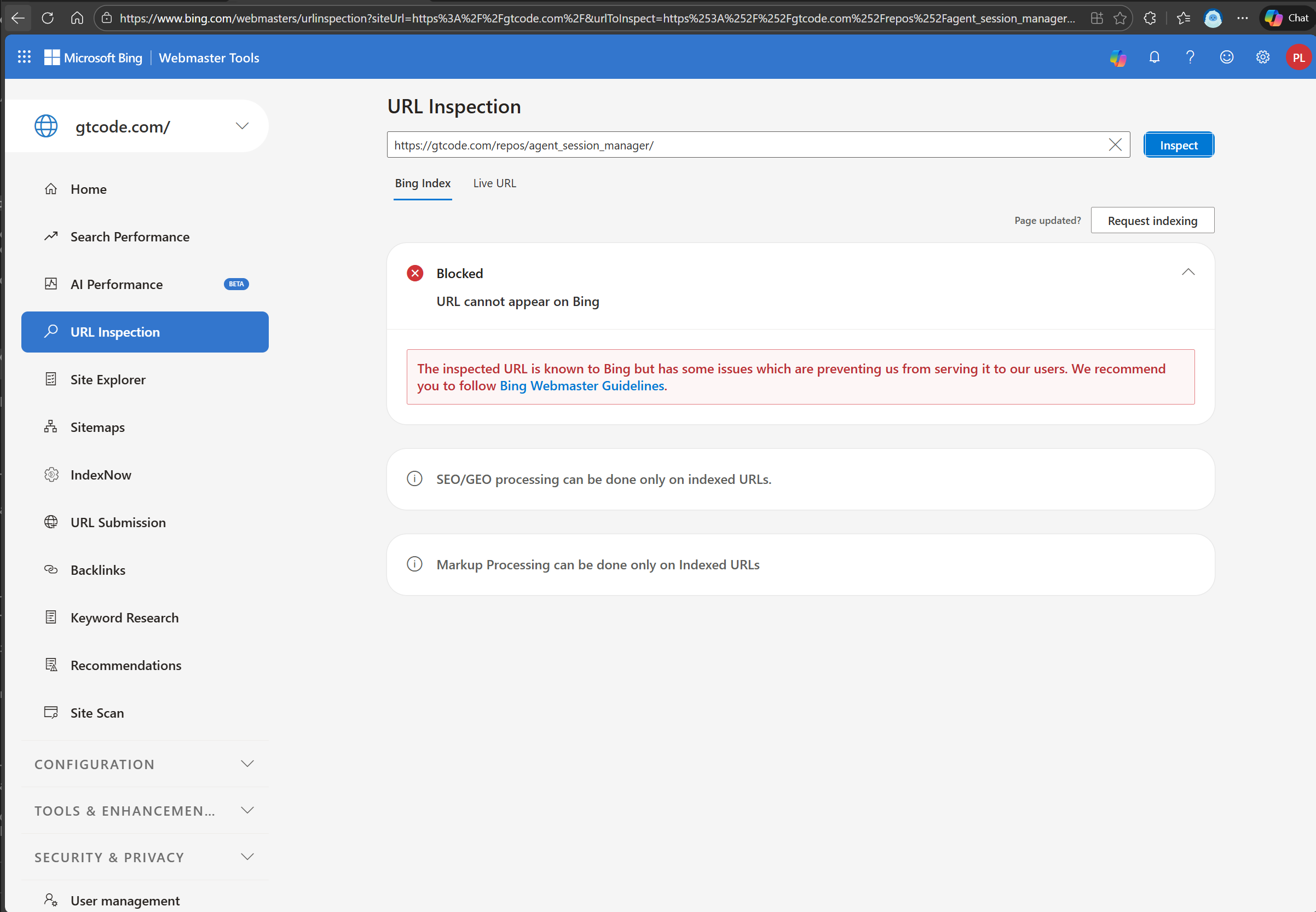 The Index: How Bing Blocked an Entire Domain to Bury One Judge's Name